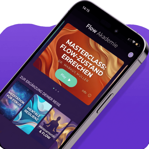Die Flow Akademie App auf dem Smartphone